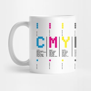 CMYK Color Typography Typeface Prepress Graphic Design Mug